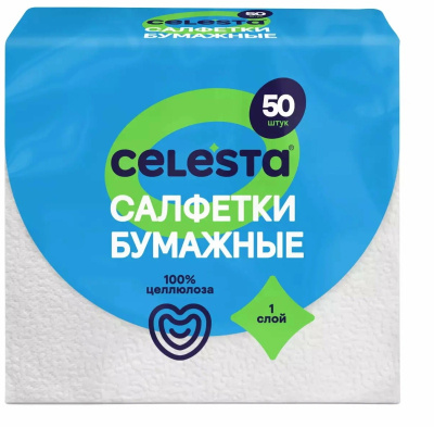 Бумажные салфетки белые,50шт (72)