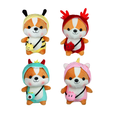 Игрушка мягкая в виде животных в костюме, полиэстер, 24 см, 4диз МЕШОК ПОДАРКОВ (4/104)