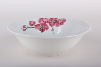 Салатник 18см 600мл Орхидея,фарф. (12/72)