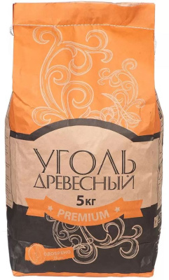 Уголь древесный 5кг PREMIUM (ВЕЛЕС) (1/50)