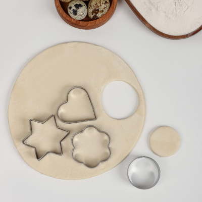 Набор форм д/печенья 12пр, формы сердец, звезд, цветов, кругов, нерж.сталь SATOSHI (1/36/72)