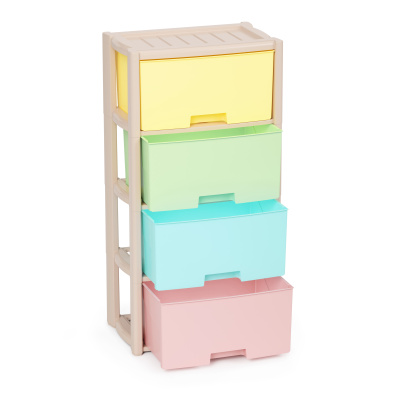 Комод "Колорит" цветной 4-х секцион. (уп.1)