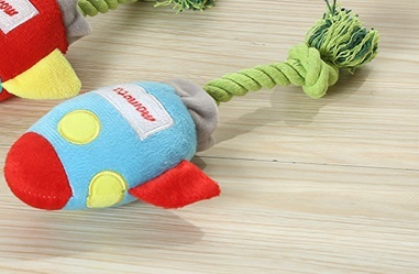 Игрушка д/собак малых и средних пород "ЗООГРАД", самолет, с пищалкой, 22*12см (1/12)