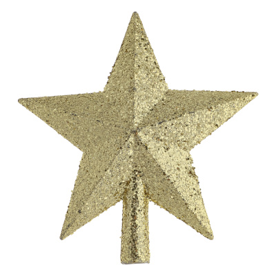 Наконечник на елку “Звезда” 13.5x14.5 см, глиттер, золото, пластик СНОУ БУМ (1/1)