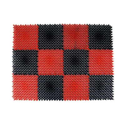 Коврик 41х54см щетинистый грязесборный Gras ПВХ черно-красный Blabar (10/10)