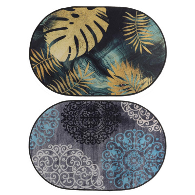 Коврик универс. овальный EASTLAND, полиэстер, антискольз.подложка, 70x45см, 2 диз VETTA (4/48)