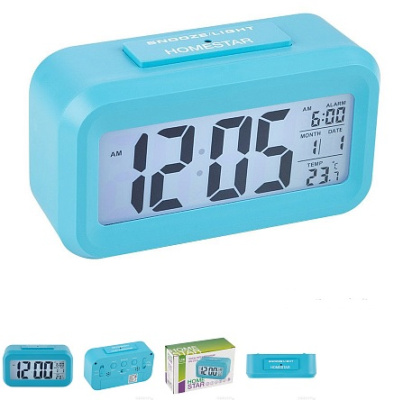 Часы электронные HOMESTAR HS-0110 синие (1/10) Часы электронные HOMESTAR HS-0110 синие (1/10)