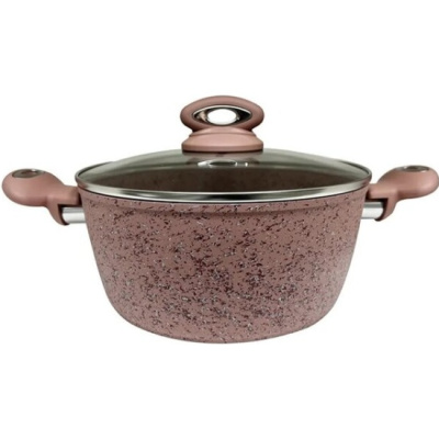 Кастрюля 24см,3,9л Latte Alpino,ст/кр.внутри:4-х слой.гран.АП,снаружи:гран.жаропр.покр.(алюм) (6)