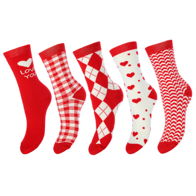 Носки женские, р-р 23-25, 95% полиэстер, 5% спандекс, 5 дизайнов, НС22-27(10/300)