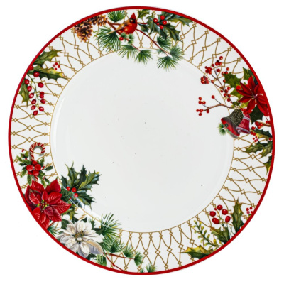 Тарелка "Зимнее волшебство", L19 W19 H1,5см (фарф.) (1/48)