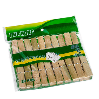 Прищепки 20шт бамбук (1/250)