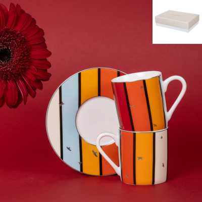 Набор кофейный 4 пр., 100мл, 12,5см, фарфор MILLIMI Топ стайл (1/14)