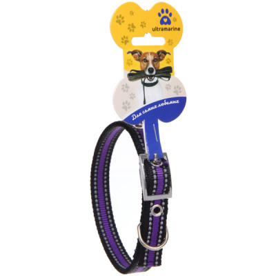 Ошейник д/собак "Дружок-Фиолетовое оригами" 1,5*43см Ultramarine (1/12)