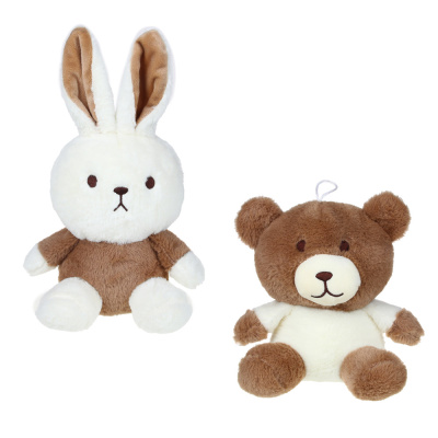 Игрушка мягкая в виде животных", полиэстер, 21-26 см, 2 дизайна(8/96)