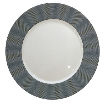 Тарелка подстановочная, опаловое стекло, 26.5см MILLIMI Графит (6/36) 