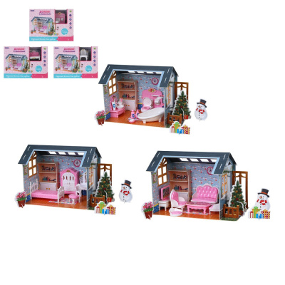 Домик с мебелью, PP, ABS, картон, 26,8х7,8х19,4 см, 3 в ИГРОЛЕНД (1/3)