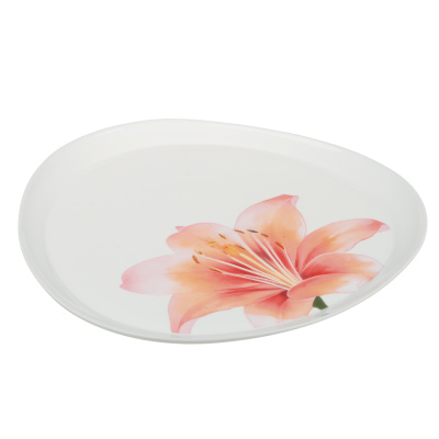 Тарелка подстан., опаловое стекло, 24см, треугольная форма MILLIMI Лилия (6/36)