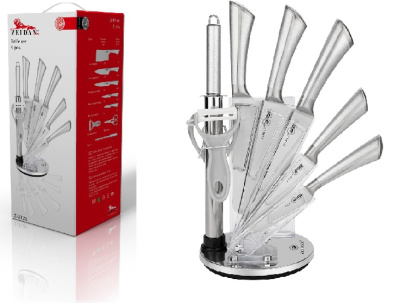 Набор ножей  ZEIDAN 9 предметов нерж. (1/6)