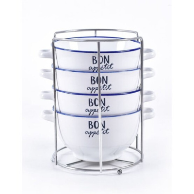 Набор бульонниц 5 предм. "Бон Аппетит" 650мл (керамика) (1/6)     