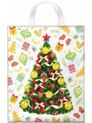 Пакет ПЭ с петлевой ручкой 28х35см (55) (День подарков) НГ Интерпак (1/25)