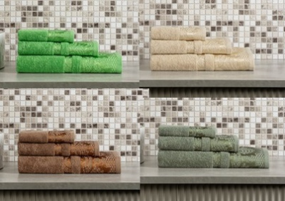 Полотенце махровое, 100% хлопок, 50х90см, 465 гр/м, 4 цв PROVANCE Миэль (4/96)