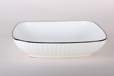 "Sugar" Тарелка 20см 700мл глубокая квадрат (фарф.) (10/40)