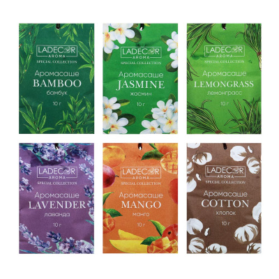 Аромасаше 10гр, 6 ароматов LADECOR (12/12/192)