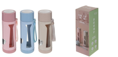 Бутылка 500мл L7 W7 H22 см, (3в)(стекло,полим.мат.)п/у (1/60)