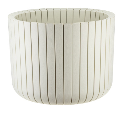 Кашпо "Шато" d=380мм Н=300мм 29,0л Белый ротанг, пласт. (1)