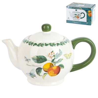 "Fruit Garden" Чайник 23х14х14,5см v=980мл (подарочная упаковка)керам.(1/12)