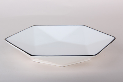 "Sugar" Тарелка 20см глубокая ромб (фарф.) (12/60)