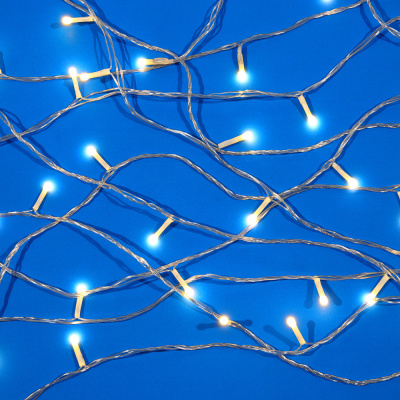 Гирлянда эл. вьюн 20м, 120LED, шампань, 8реж, ПВХ прозр, 220В СНОУ БУМ (1/10)