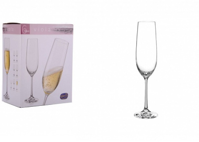 Набор бокалов для шампанского 190мл 6шт VIOLA стекло (1/8)