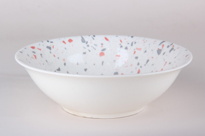 Тарелка 550мл 17см "Marble" глубокая фарф.(12/60)