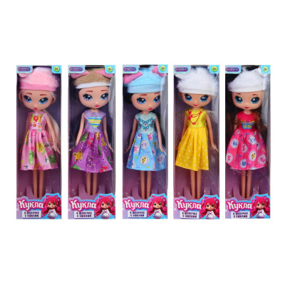 Кукла в шапочке с ушками, PP, PVC, 7х5,5х25,5 см, 5 диз. ИГРОЛЕНД (5/5) Кукла в шапочке с ушками, PP, PVC, 7х5,5х25,5 см, 5 диз. ИГРОЛЕНД (5/5)