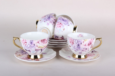 Набор чайный 12пр 230мл Цветочная роскошь (фарф.) (п/у) (1/8)