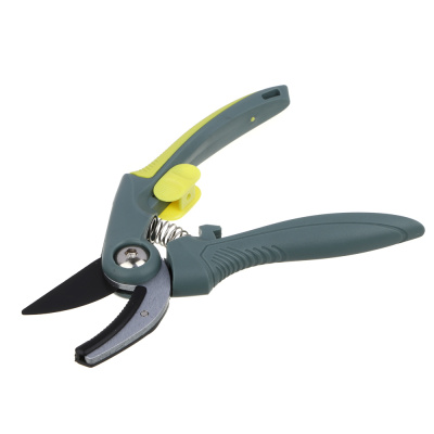 Секатор с наковальней, 20.8см, 65 марганцевая сталь, тефлон, PP, TPR, ABS INBLOOM PROF+ (1/40)