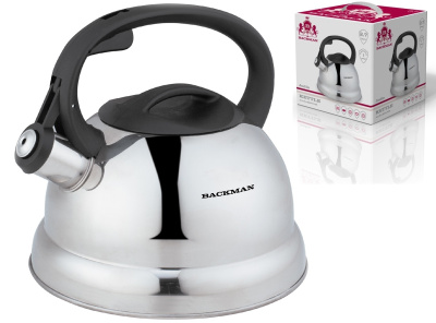 Чайник 2,7л со свистком BACKMAN (нжскапсулир.индукционное дно) п/у (1/6)