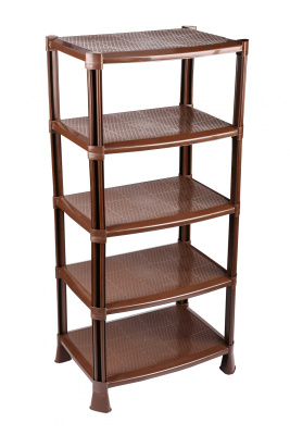 Этажерка д/обуви 1008х510х350мм 5-ти секцион. (венге) пласт.(уп.4)