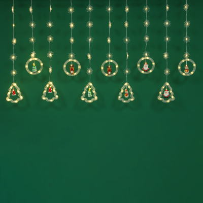 Гирлянда бахрома "Новогодний подарок" 120LED, 3х0.5х0.7м,шамп,8 реж,ПВХ проз,220В(31В) СНОУ БУМ (1/1