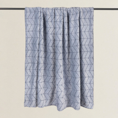 Плед микрофибра, 130х150см, 180гр/м, синий PROVANCE (4/16)