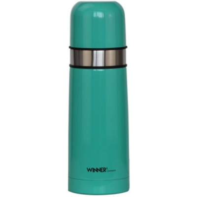 Термос 0,5л вакуум.кноп , двойные стенки,цветн корпус (нжс) (12)