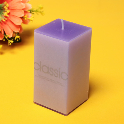 Свеча "Classic" 5*5*10см цвет лавандовый ZD-143 (1/48/96)