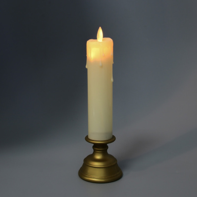 Светильник декор. LED в виде свечи, 7,3x24,5см, PP, 3хAAA, 1реж, эффект движ. пламени СНОУ БУМ (1/1)