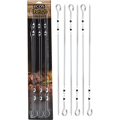 Набор шампуров ZDBQ-34 6 шт, хром.сталь, р-р 550*10мм (1)