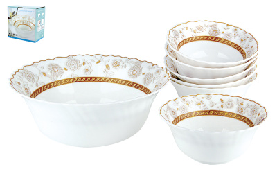 Набор салатников 7пр "Корица" (950мл/20см, 270мл/11см-6шт)(стек.кер.) (1/12)