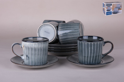 Набор чайный 200мл 12пр Gray  п/у (фарф.) (1/8)