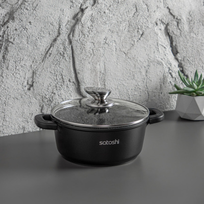 Кастрюля с кр.2,0л d=20*9см "Лион" АП мрамор SATOSHI (1/6)