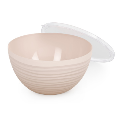 Чаша "Оазис" 4л (с крышкой) (бежевый) пласт.(уп.16)