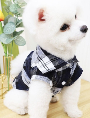 Кофта - рубашка фланелевая д/мелких пород собак и кошек "BRO Style"черный, р XL (1/12)